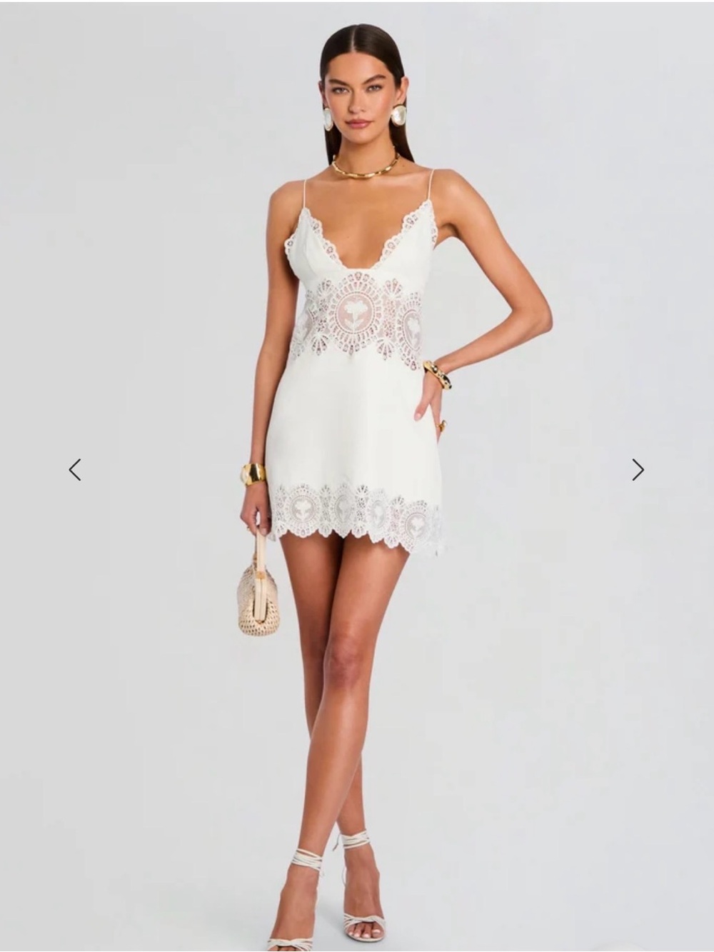 Retrofete Karlie Dress White Lace-Trim